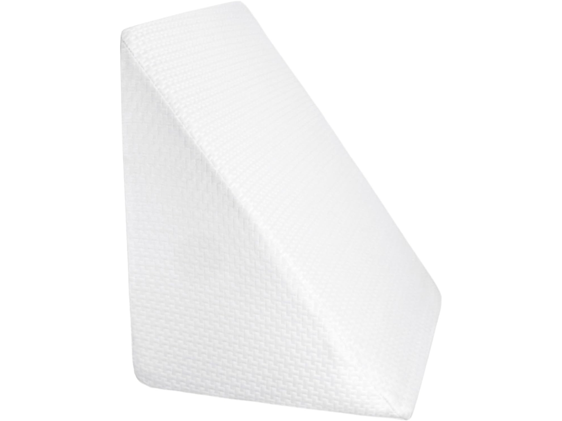 Almohada cojín con Forma de cuña para sofá y Cama. De Espuma Desenfundable (Blanco) COSHANO