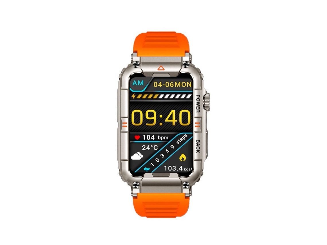 Reloj Inteligente KR88 1,57 Pulgadas Bluetooth Llamada Oxímetro Podómetro Despertador Deportes Impermeable Plata GODTVAGT