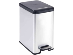 Curver Papelera de pedal Deco 25 L plateada 240643