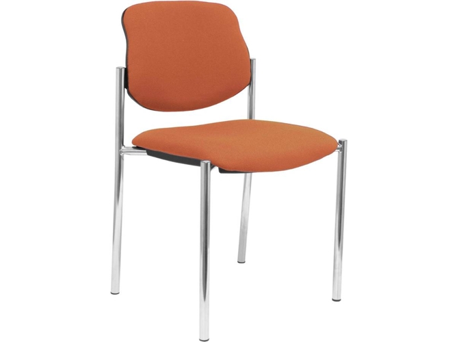 Silla de Confidente PIQUERAS Y CRESPO Villalgordo Marrón y Chasis Cromo