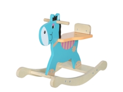 Juguete Mecedora Con Forma De Burro Bebé, Con Asas Y Asiento, 59x27x43cm, Azul Verdoso