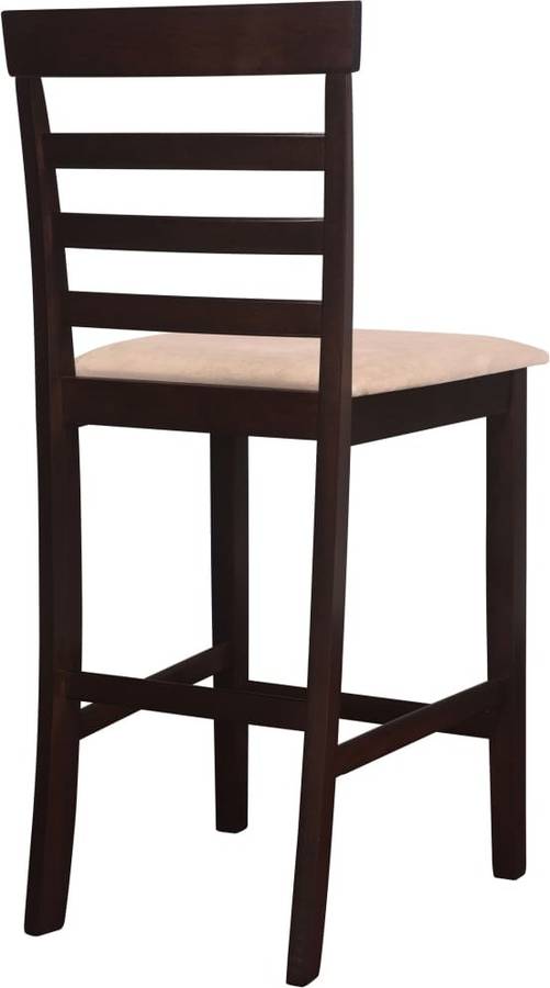 Vidaxl 2x Sillas de bar madera y beige asiento taburete muebles casa conjunto 2 tejido cocina unidades