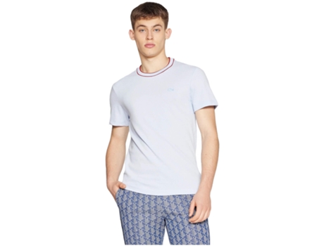 Camiseta de Hombre LACOSTE Corta Essential Azul (L)