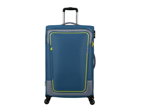 Maleta de Viaje Grande Pulsonic 81Cm con 4 Ruedas Expandible Azul Real 113L AMERICAN TOURISTER