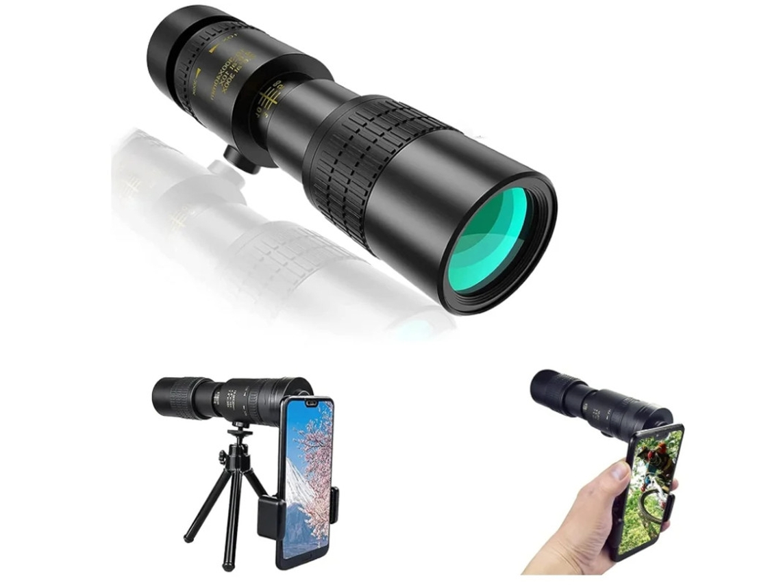 Telescopio monocular de alta potencia con prisma 4K, zoom HD de 10x300 mm, impermeable, compacto, de bolsillo, para adultos y niños. Bestvite