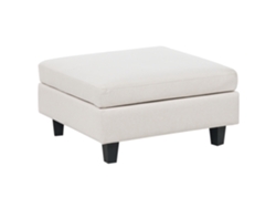 Otomana BELIANI Unstad de Poliéster Beige 76x76x72
