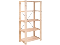 Estanteria de Madera con 5 Estantes 76 7X43X175Cm ASTIGARRAGA