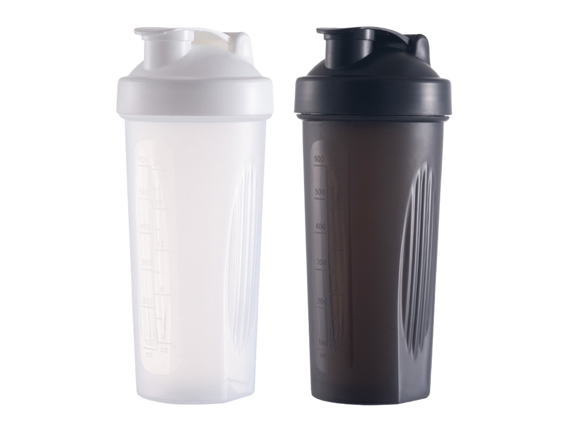 Botellas mezcladoras de proteínas, 20 oz, paquete de 2 con bola mezcladora y vaso mezclador
