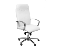Silla Ejecutiva PYC Caudete Blanco (Brazos Ajustables - Piel)