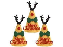 Gorro de Papá Noel para niños, decoración de fieltro, capucha TRUYUETY