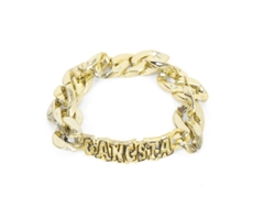 Pulsera Gangsta dorada de 14x1,5 cm