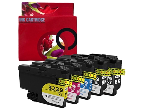Pack 5 Cartuchos de Tinta Compatibles Brother Lc3239XL Tinta Pigmentada LC-3239XLBK LC-3239XLC LC-3239XLM LC-3239XLY