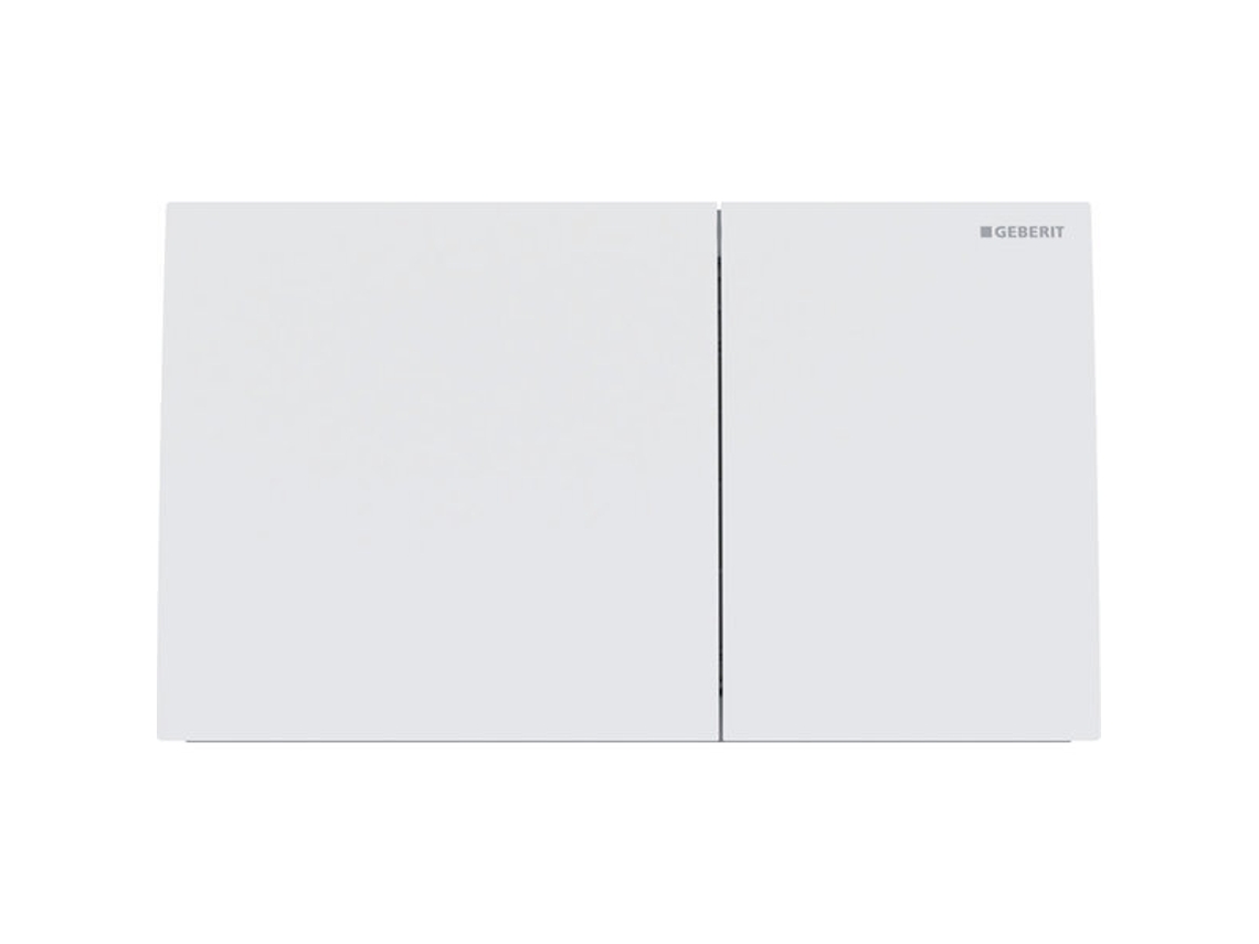 GEBERIT placa de accionamiento Sigma70 para 2 cisternas, 115.622., Color: Acero inoxidable lacado blanco mate