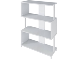 Estantería LEVIRA Liri Blanco y Gris (108x80x32cm - Melamina)