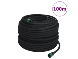 Manguera de riego por goteo para jardín, 100 m, goma negra, DKD HOME DECOR