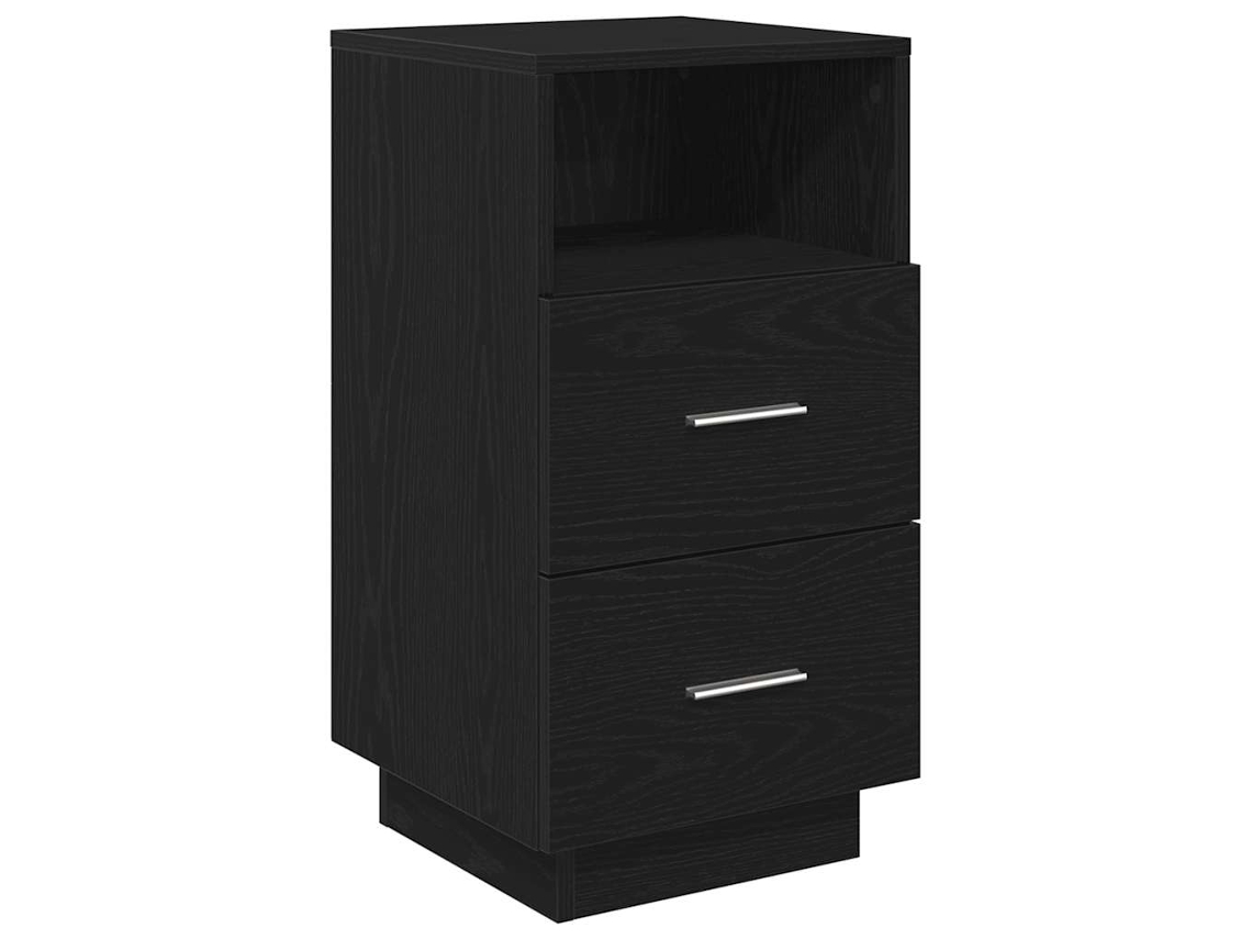 Maison Exclusive - Mesilla De Noche Con 2 Cajones Negro 36x36x68 Cm