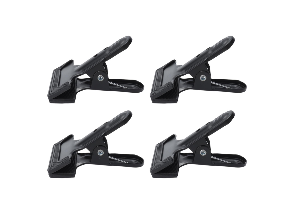 4 Pinzas Metálicas De Boca Ancha Con Resorte Antideslizante Para Trabajos De Carpintería Y Fondos Fotográficos.