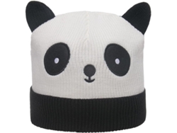 Gorro de lana abrigado tejido con cabeza de panda.