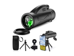 Telescópio Monocular 80x100 De Alta Potência Com Suporte Para Smartphone E Tripé Para Observação De Pássaros Caça Cenário De Vida Selvagem Saisiyiky