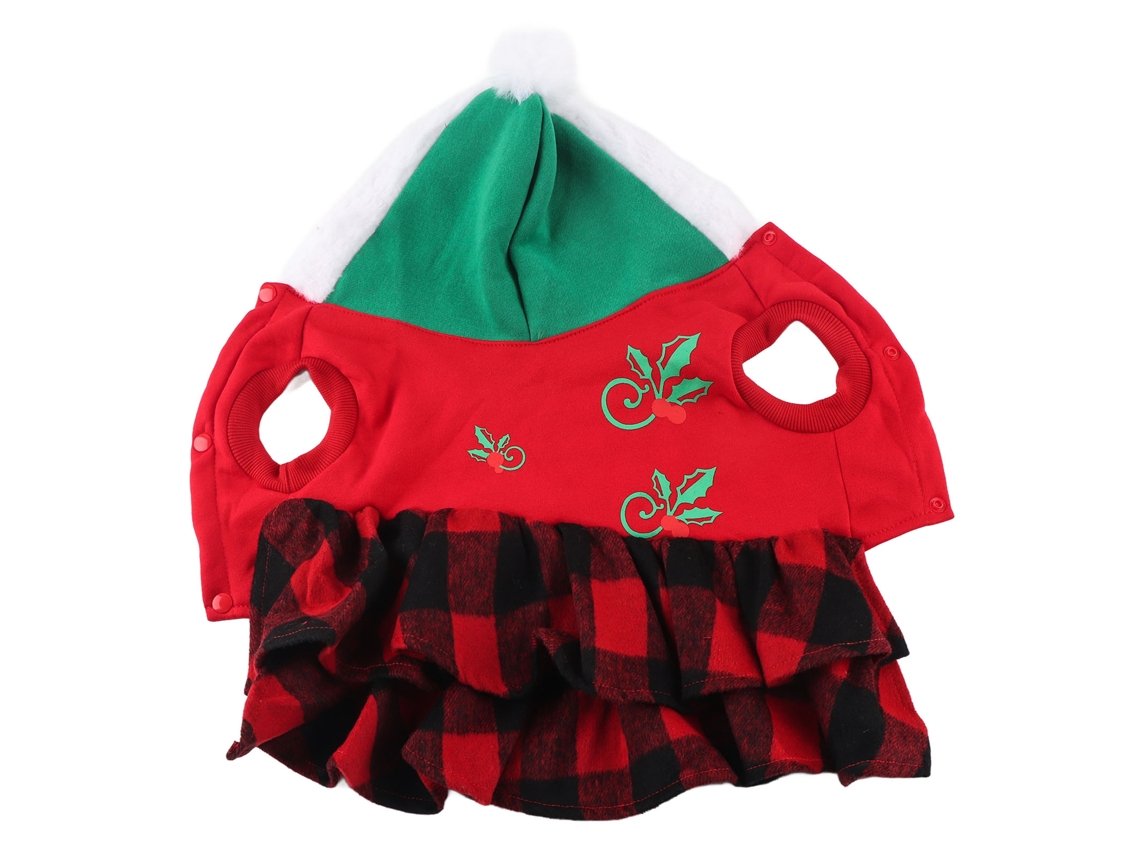 2026altiro-vestido De Navidad Para Perro Y Gato Abrigo Caliente Ligero Cuadros Invierno Ropa Mascota
