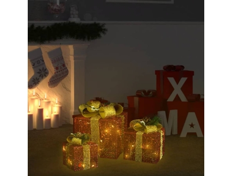 Cajas De Regalo navidad vidaxl interiorexterior rojo 3 un