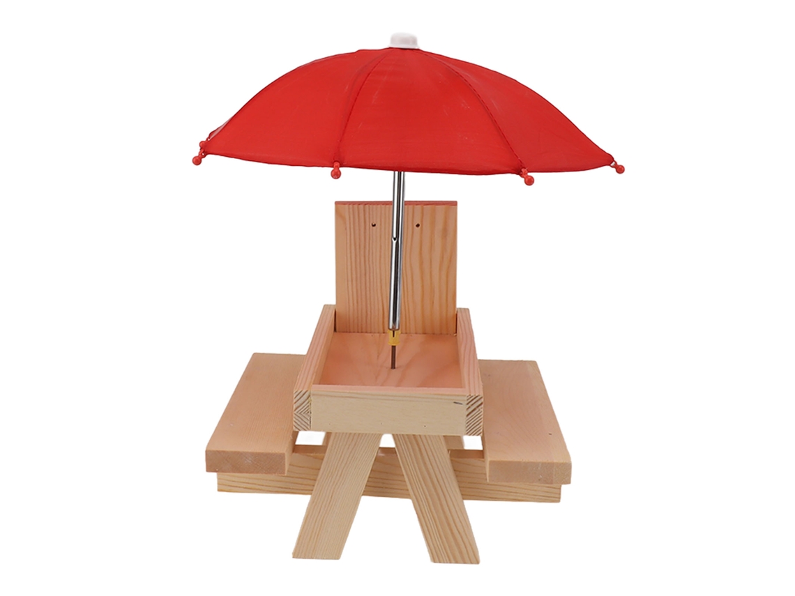 Comedero Para Ardillas, Mesa De Pino Con Sombrilla, Comedero Para Ardillas Para Picnic En El Jardín Al Aire Libre