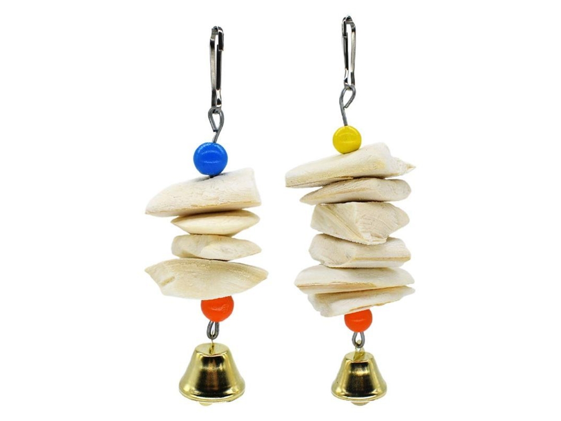 2026-32979-juguetes De Hueso De Sepia Para Aves - 2 Pack De Juguetes Con Campana Para Afilar Picos Y Colgar En Jaulas
