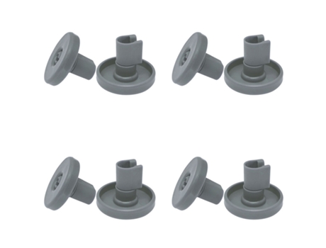 Pack de 8 ruedas de recambio para cesto de lavavajillas. Gris oscuro 40 mm AEG, Privileg, Zanussi