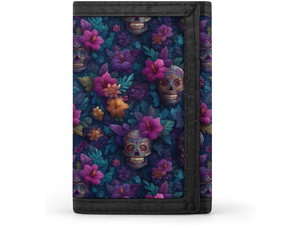 Cartera plegable para hombre con compartimentos para tarjetas y artículos de viaje.