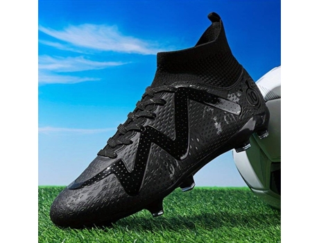Botas de fútbol de Hombre para Fútbol NISSGU Piel Sintética Negro (44)