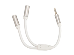 Divisor De Auriculares De 3,5 Mm, 1 Macho A 2 Hembras Estéreo, Antiinterferencias, Con Conector Chapado En Oro.