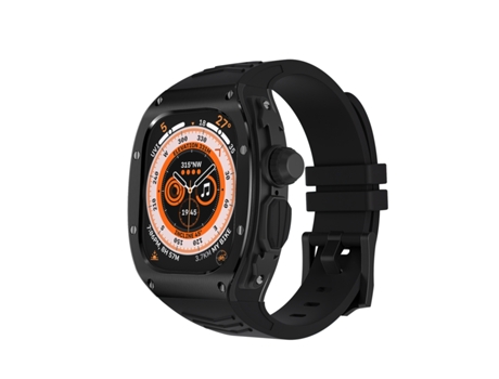 Correa de reloj inteligente para Apple Watch Ultra 49 mm Armor TPU Caja de acero inoxidable (negro)
