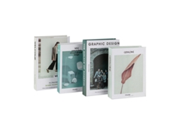 4 paquetes de libros falsos decorativos en estilo nórdico moderno
