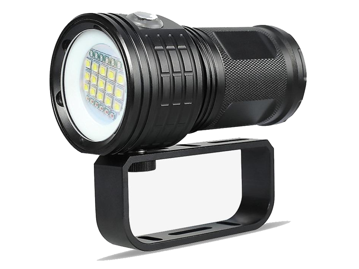 Luz Led De Buceo, Linterna Impermeable Ipx8 Luz De Buceo Led Linterna 500m Luz De Relleno Para Fotografía Subacuática Yizhood (negra)