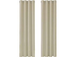 Rebe-cortinas Opacas Aislantes Térmicas 2 Piezas, 132x160cm, Beige Oscuro