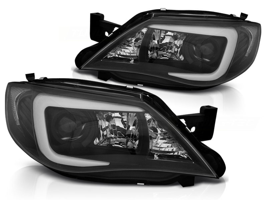 Faros delanteros de xenón Subaru Impreza III Gh 07-12, tubo negro Hid B.active