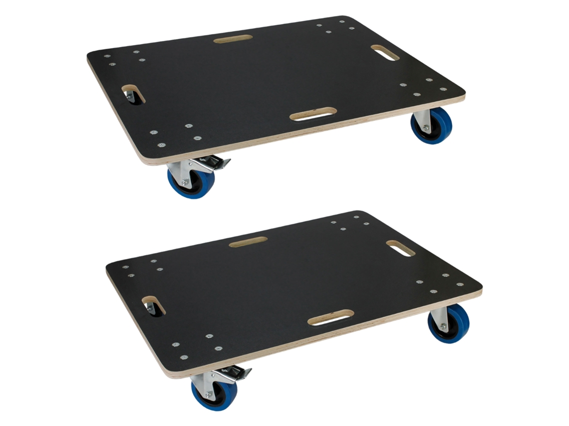 2x Plataformas de carga ECD 60x80cm con ruedas para mover muebles de hasta 800kg