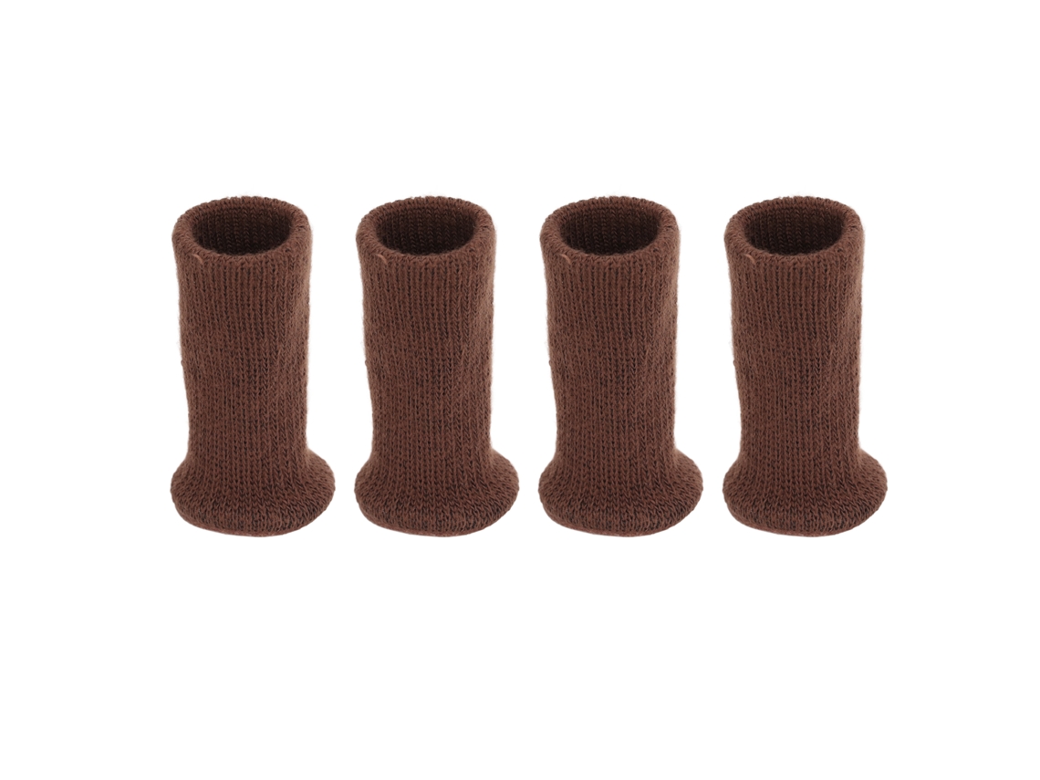 4 Fundas Antideslizantes, Antirruido Y Resistentes Al Desgaste Para Patas De Muebles, Color Marrón Oscuro.
