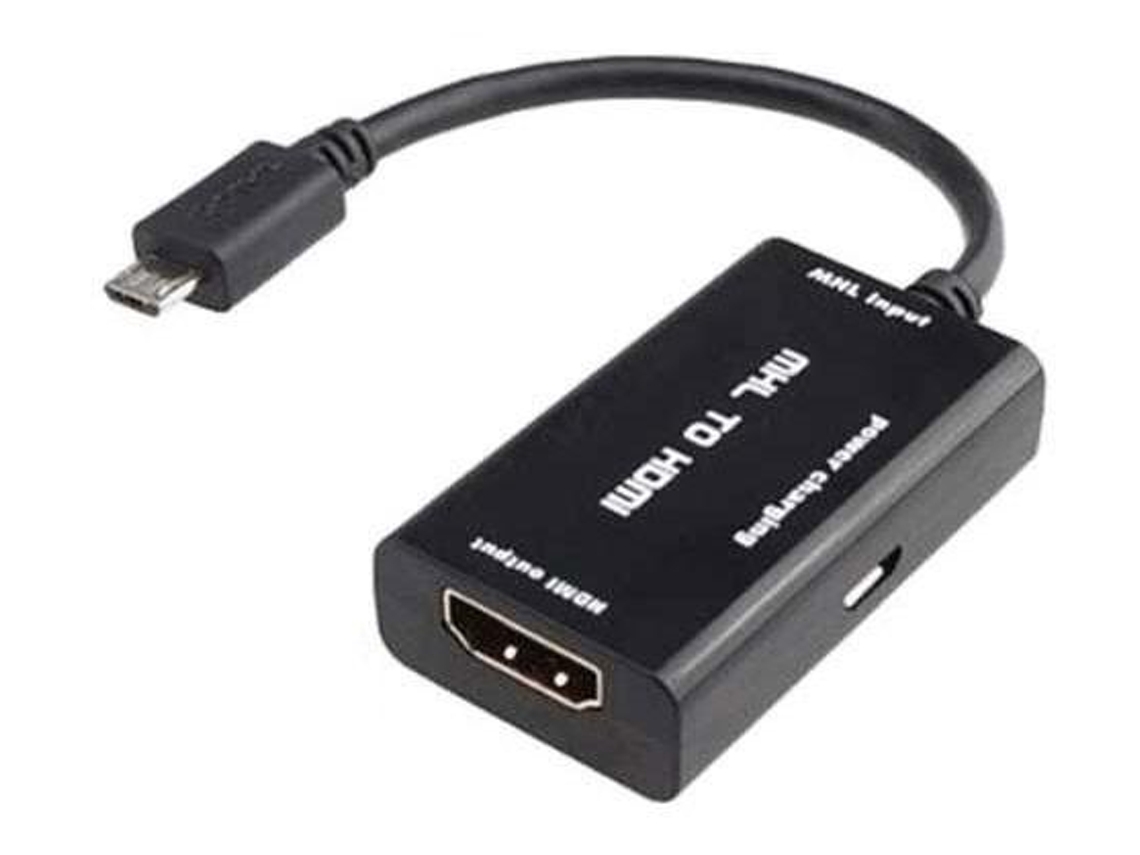 Adaptador Con Hdmi 4k De Alta Resolución Y Micro-usb Para Portátiles, Televisores, Monitores Y Videojuegos.