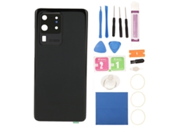 Panel De Cubierta De Vidrio Trasero Con Herramientas De Cinta Adhesiva Para Lente De Cámara Para Samsung Galaxy S20 Ultra 5g Negro