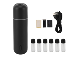 Difusor Portátil De Aceites Esenciales De 5 Ml Con 6 Botellas. Ambientador De Aromaterapia Para El Hogar, Hotel Y Baño - Negro