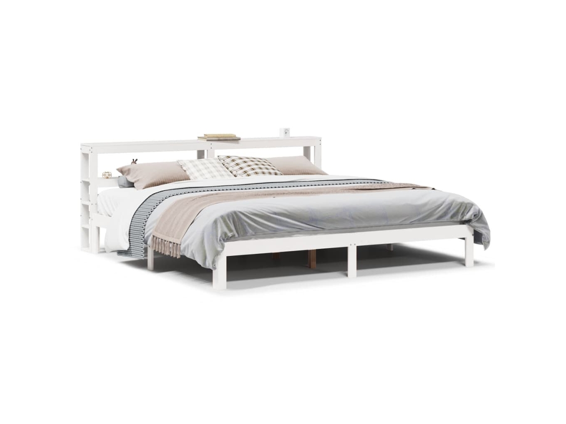 Maison Exclusive - Estructura De Cama Con Cabecero Sin Colchón Blanco 200x200 Cm
