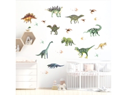 Pegatinas de pared decorativas de dinosaurios, extraíbles para habitación infantil, guardería y hogar.