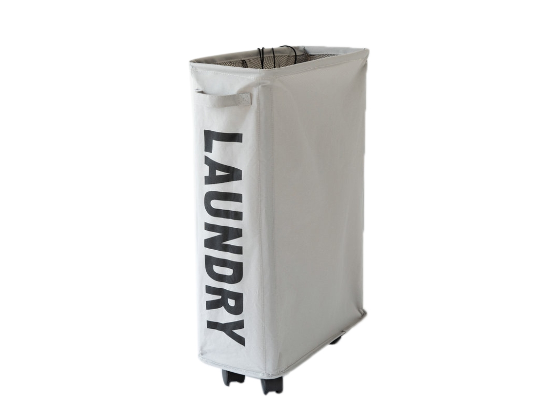 Cesto De Ropa Plegable De Tela Oxford Con Poleas Y Malla, Fácil Instalación, Gris Claro.