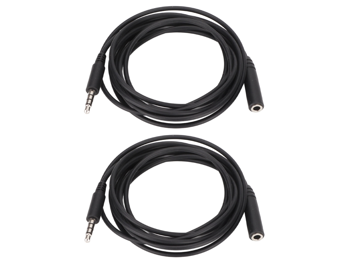 Cable De Extensión Para Auriculares De 2 Piezas, Conector Aux Macho A Hembra De 3,5 Mm, Cable De Extensión Para