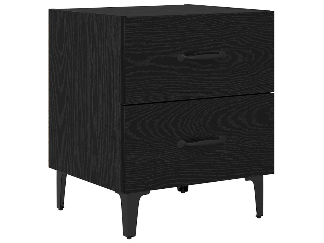 Maison Exclusive - Mueble Cama Roble Negro 40 X 35 X 47,5 Cm Madera De Ingeniería