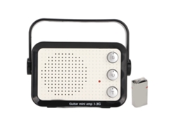 Mini Amplificador Portátil De Guitarra Eléctrica De 3 Vatios Con Distorsión, Canales Limpios Y Altavoz.