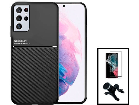 Kit Carcasa Trasera Magnética Anti Choque + Protector de Pantalla Samsung Galaxy S22 5G Ultra 5G GIFT4ME Negro