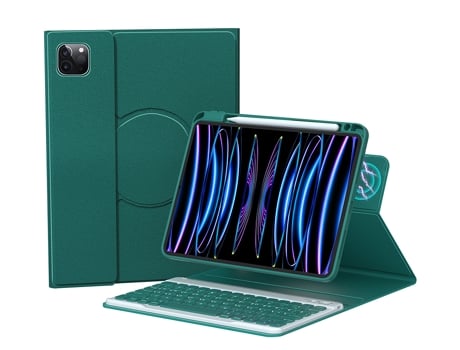 Carcasa Flip Cover y Teclado Bluetooth YIMGOTTA HD11 para iPad Air5 10.9ï 2022)/iPad Air4 10.9ï 2020)/iPad Pro11(2022/2021/2020/2018)