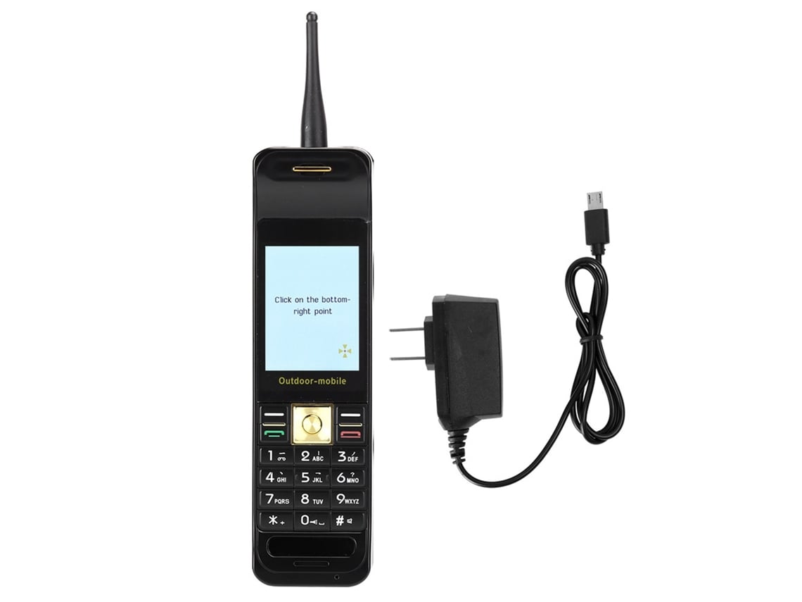 Power Bank Celular Retro Com Lanterna Bateria Grande Para Negócios Tela 2.2 Polegadas Preto